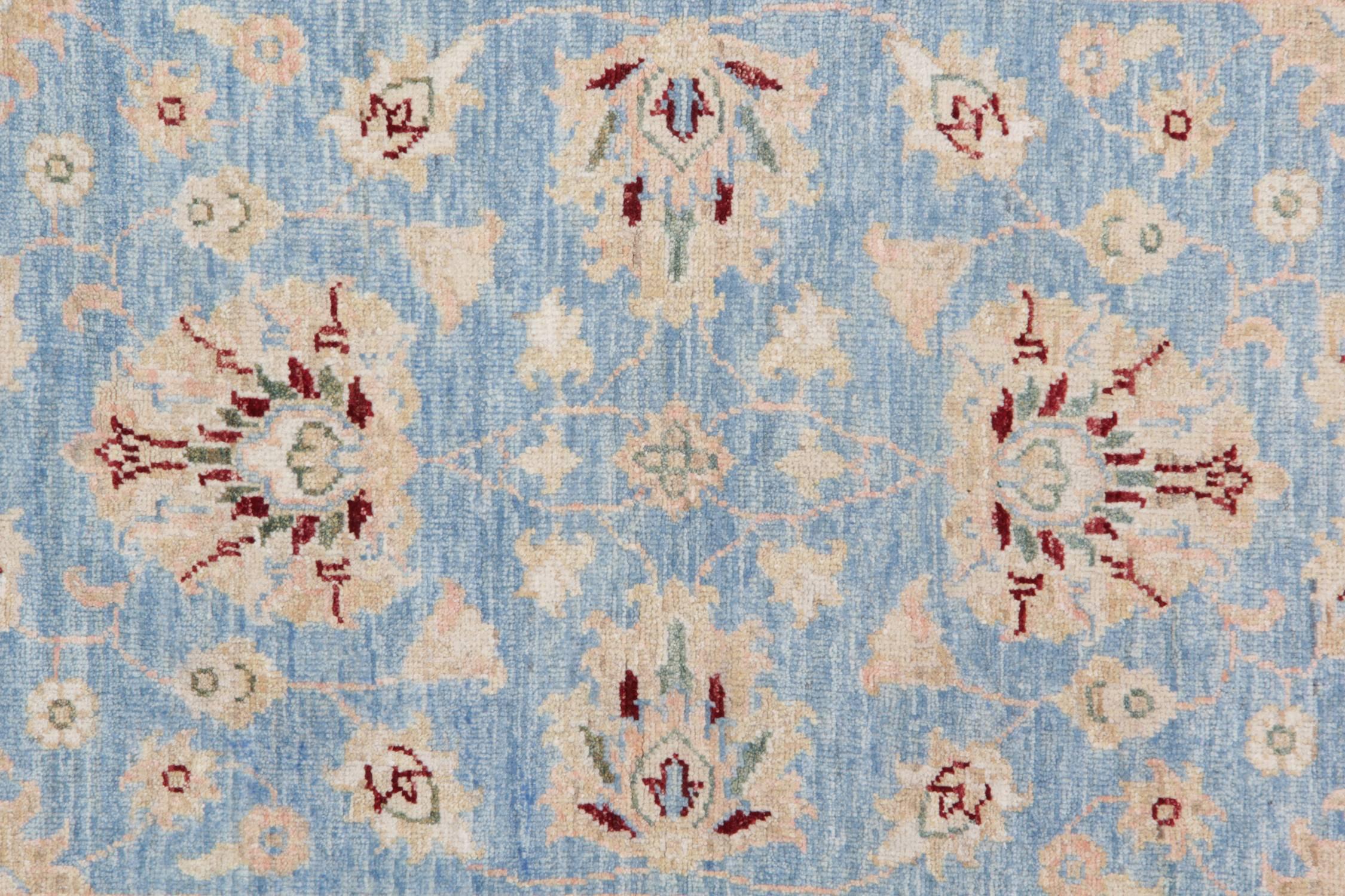 Sultanabad Handmade Runner rugs, Ziegler Style Mahal Light Blue Carpet Runners