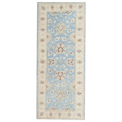 Handmade Runner rugs, Ziegler Style Mahal Light Blue Carpet Runners