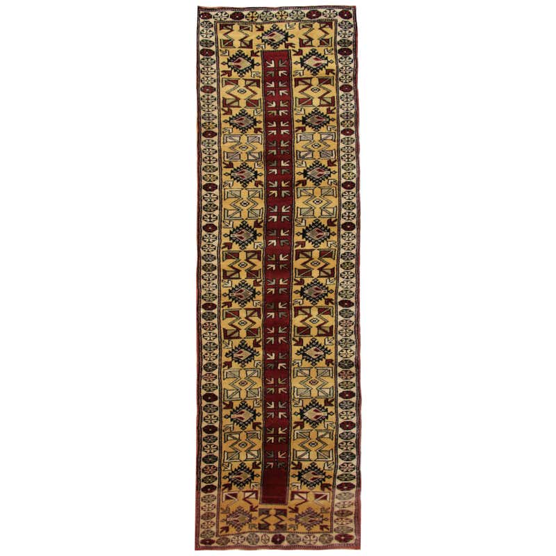 Midcentury Geometric Carpet / Rug For Sale at 1stDibs