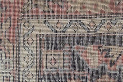 Rust Blue Runner Rug Long Handmade Traditional Oriental Wool Carpet