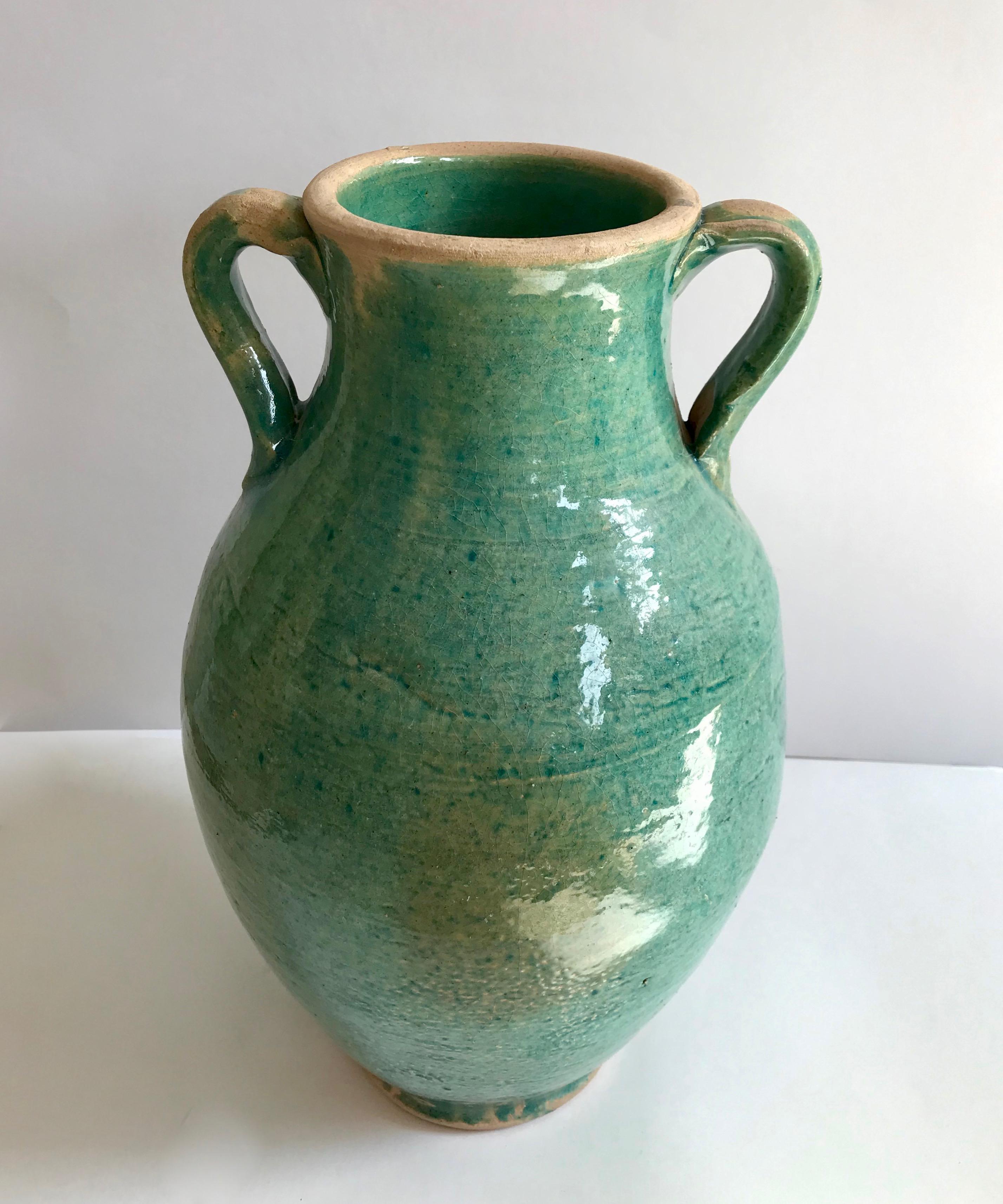 Hand-Crafted Handmade Rustic Farmhouse Glazed Terracotta Clay Pot Jar