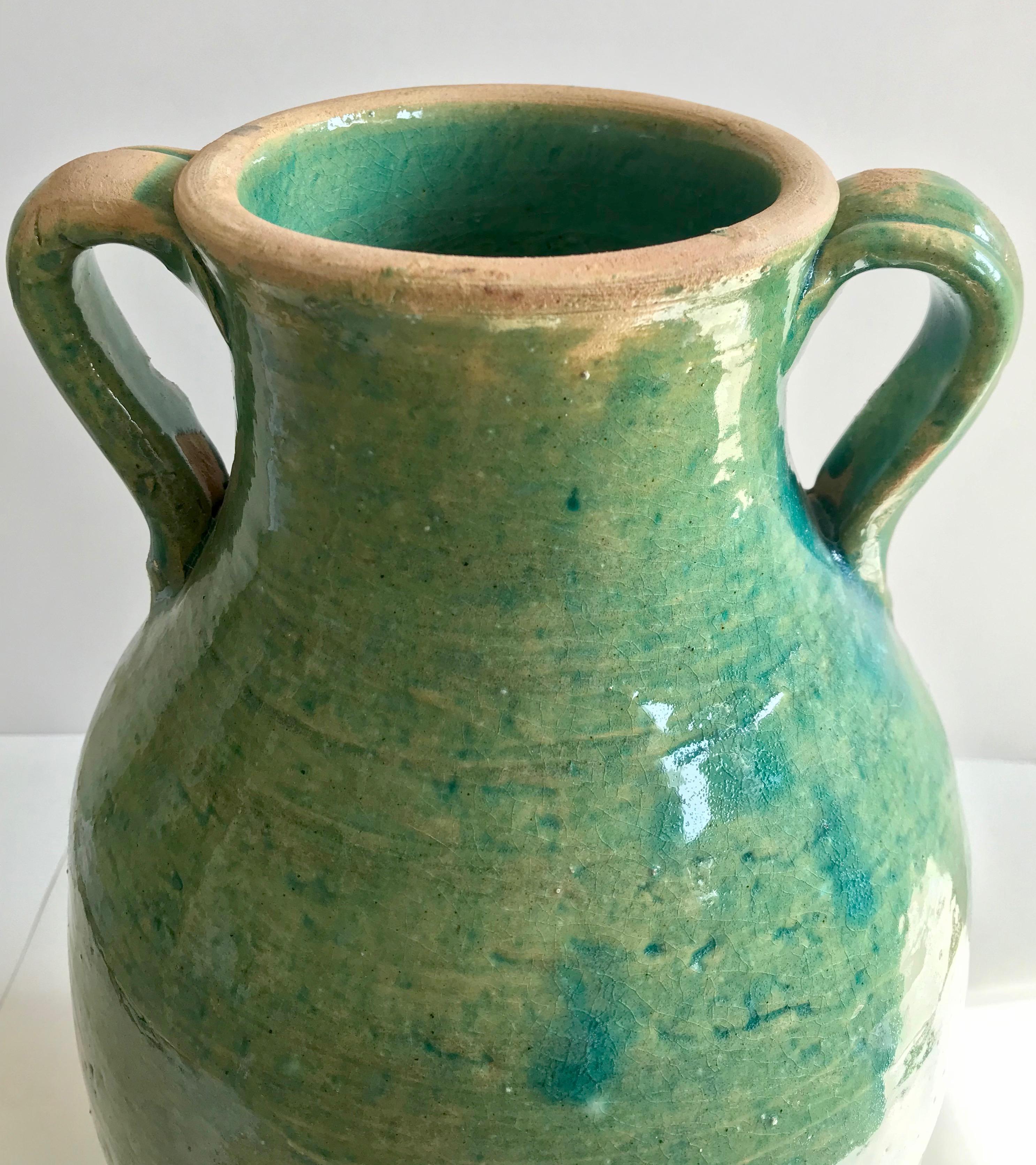 Handmade Rustic Farmhouse Glazed Terracotta Clay Pot Jar 2