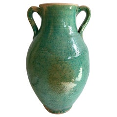 Handmade Rustic Farmhouse Glazed Terracotta Clay Pot Jar