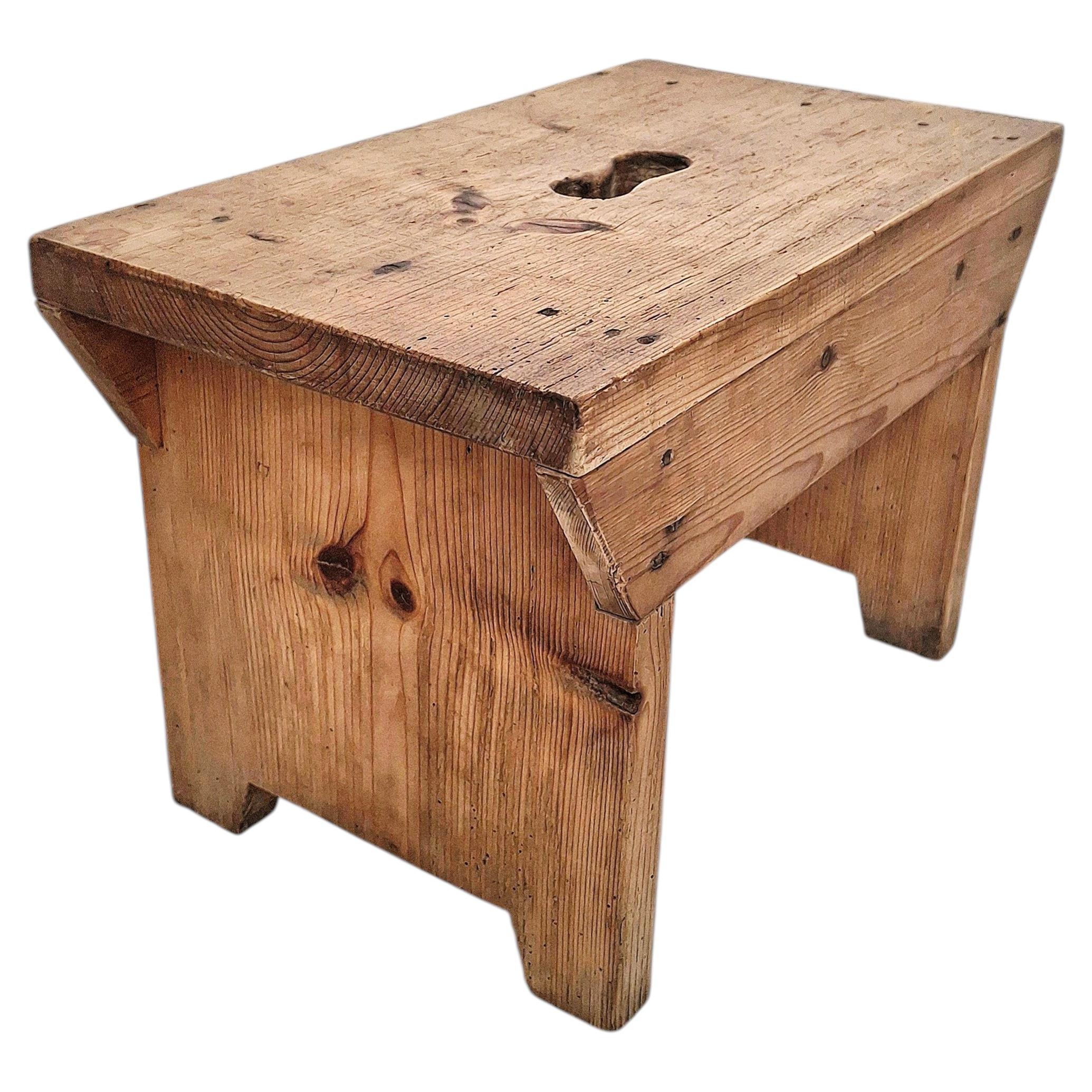 Handmade Rustic Footstool For Sale