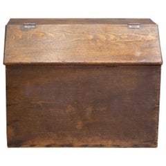 Handmade Rustic Lidded Wooden Box/Storage Bin, C.1940