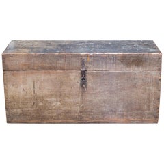 Handmade Rustic Tool Chest with Antique Pad Lock, circa 1920