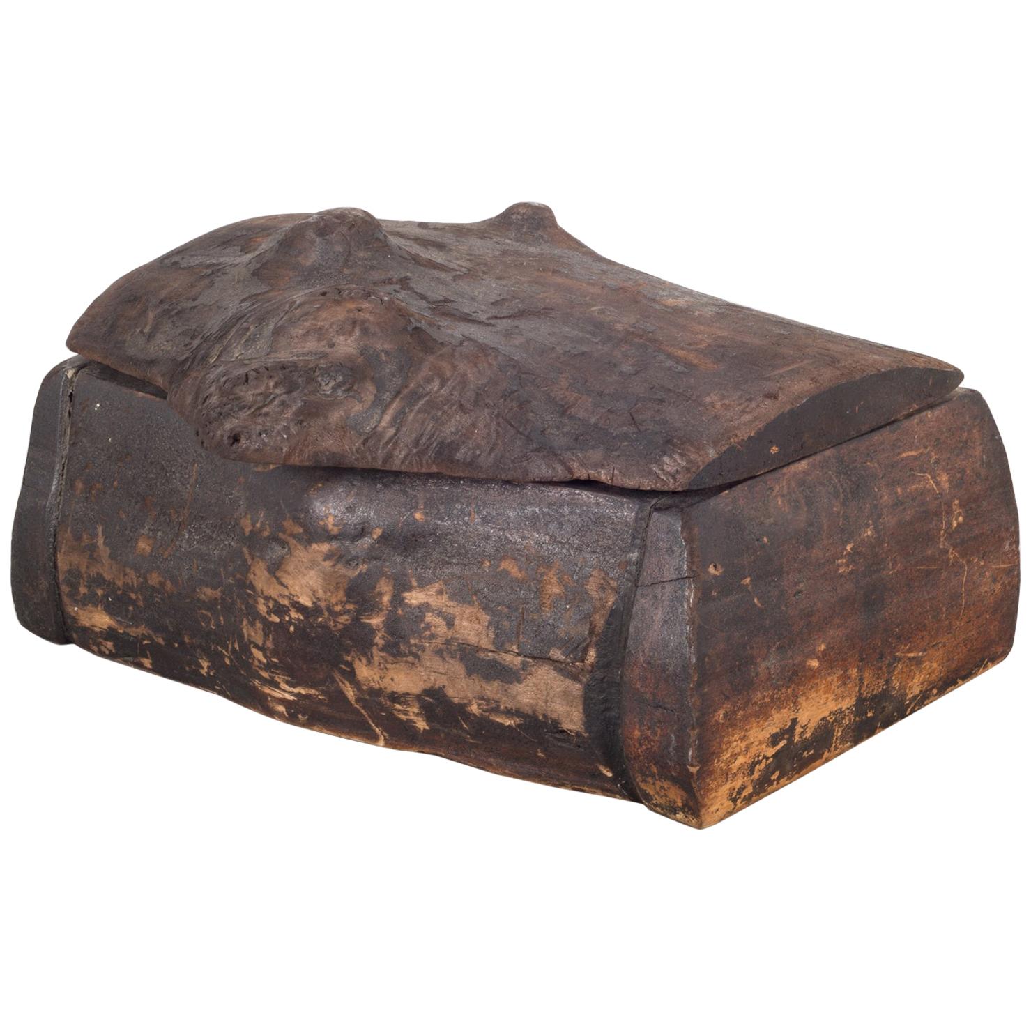 Handmade Rustic Wooden Box, circa 1940-1960