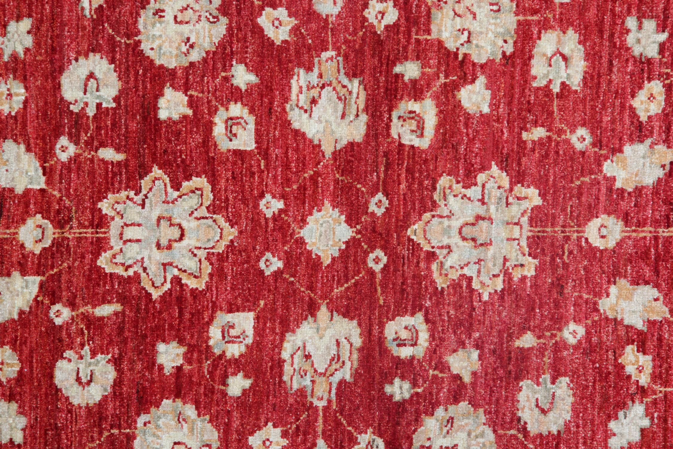 Sultanabad Red Handmade Rug Traditional Ziegler Rug- Living Room Rugs for Sale For Sale