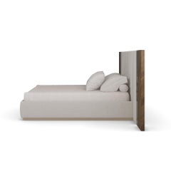 Handmade Sampson Bed with Walnut and Brass Accents by Nolita Harbour