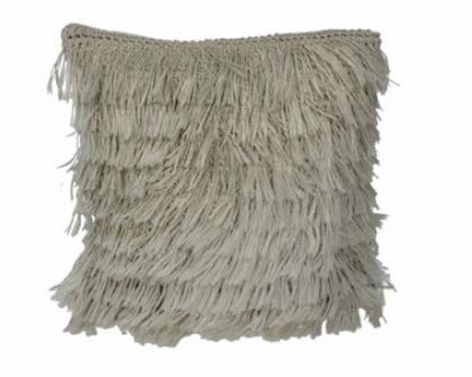 Handmade Sansevieria Throw Pillow in Natural, Organic Fiber, in Stock In New Condition In West Hollywood, CA