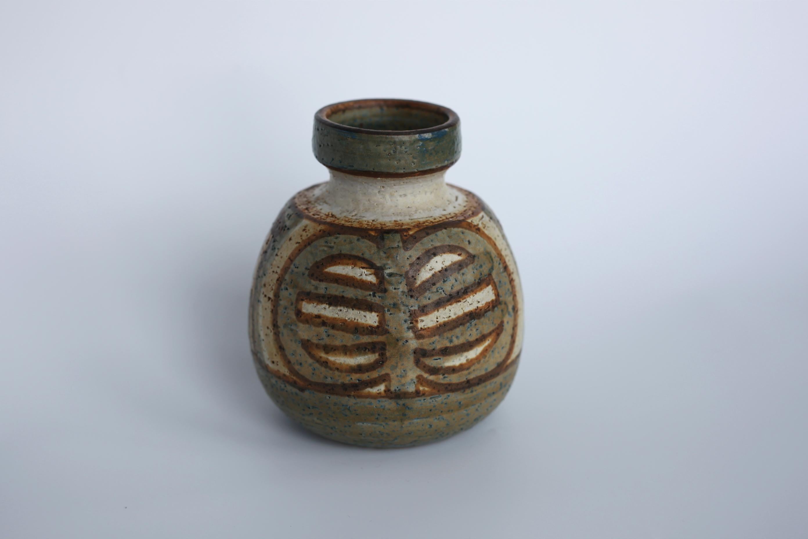 Vase made at the Scandinavian Søholm pottery on the Island of Bornholm by Noomi Backhausen


The island of Bornholm is the most Eastern point of Denmark and the Søholm pottery is one of the tree if not the most famous and well-known vase maker in