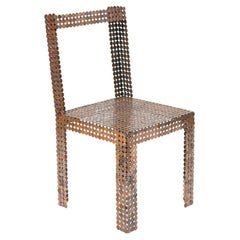 Chair Sculptural Bronze Handmade with 5 Cent Coins by Cristian Herrera