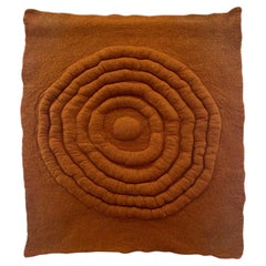 Handmade sculptural felt wall art TERRA - Burnt Orange - by Studio Marmi