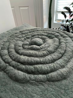 Handmade sculptural felt wall art  TERRA Gray by Studio Marmi