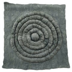 Handmade sculptural felt wall art  TERRA Gray by Studio Marmi