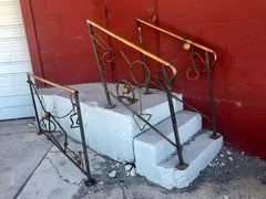 Handmade Sculptural Iron, Copper, Bronze 4 Piece Railings, by Larry Griffis Sr.
