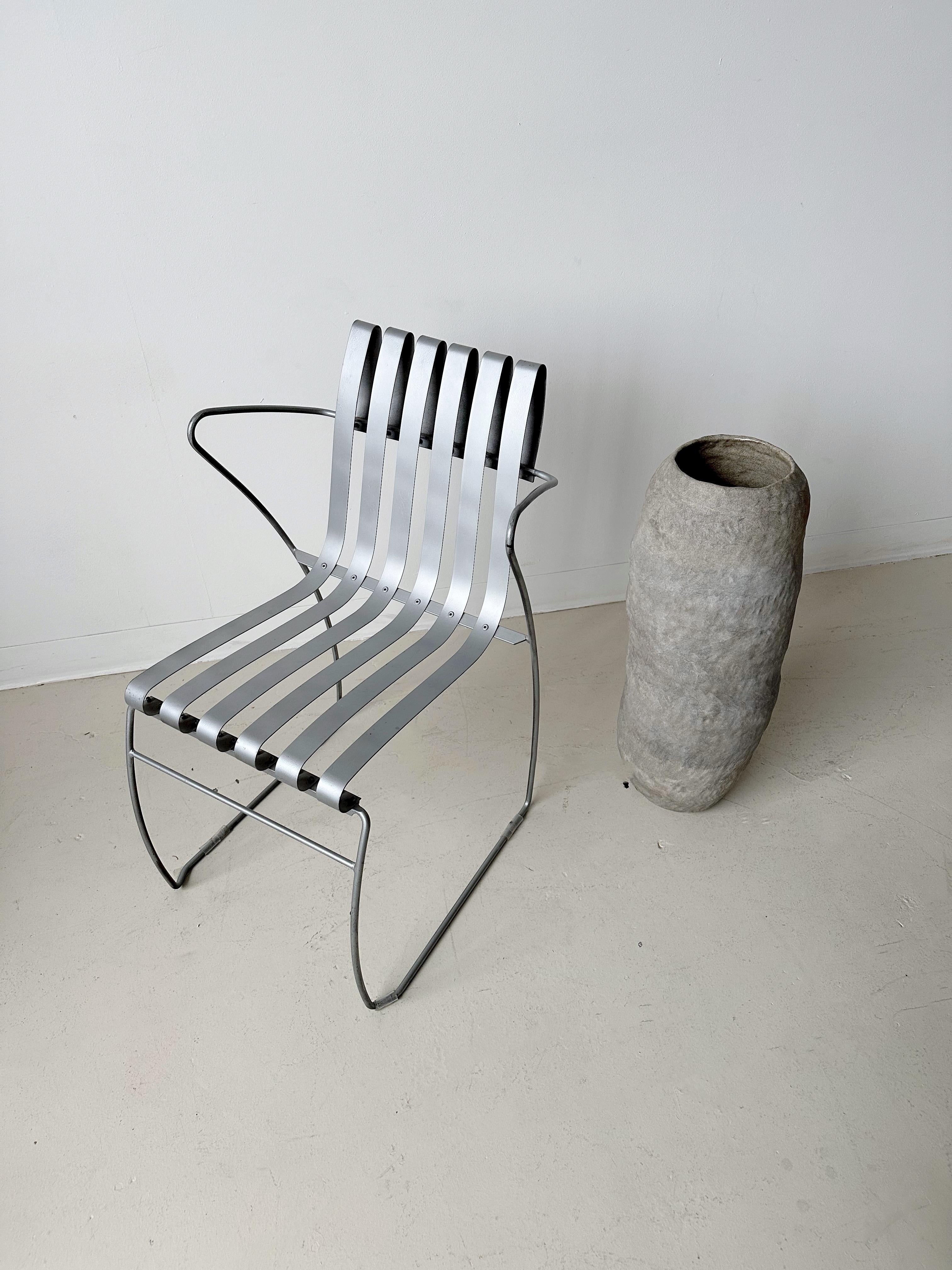 Handmade Sculptural Powder Coated Steel Chair For Sale 2