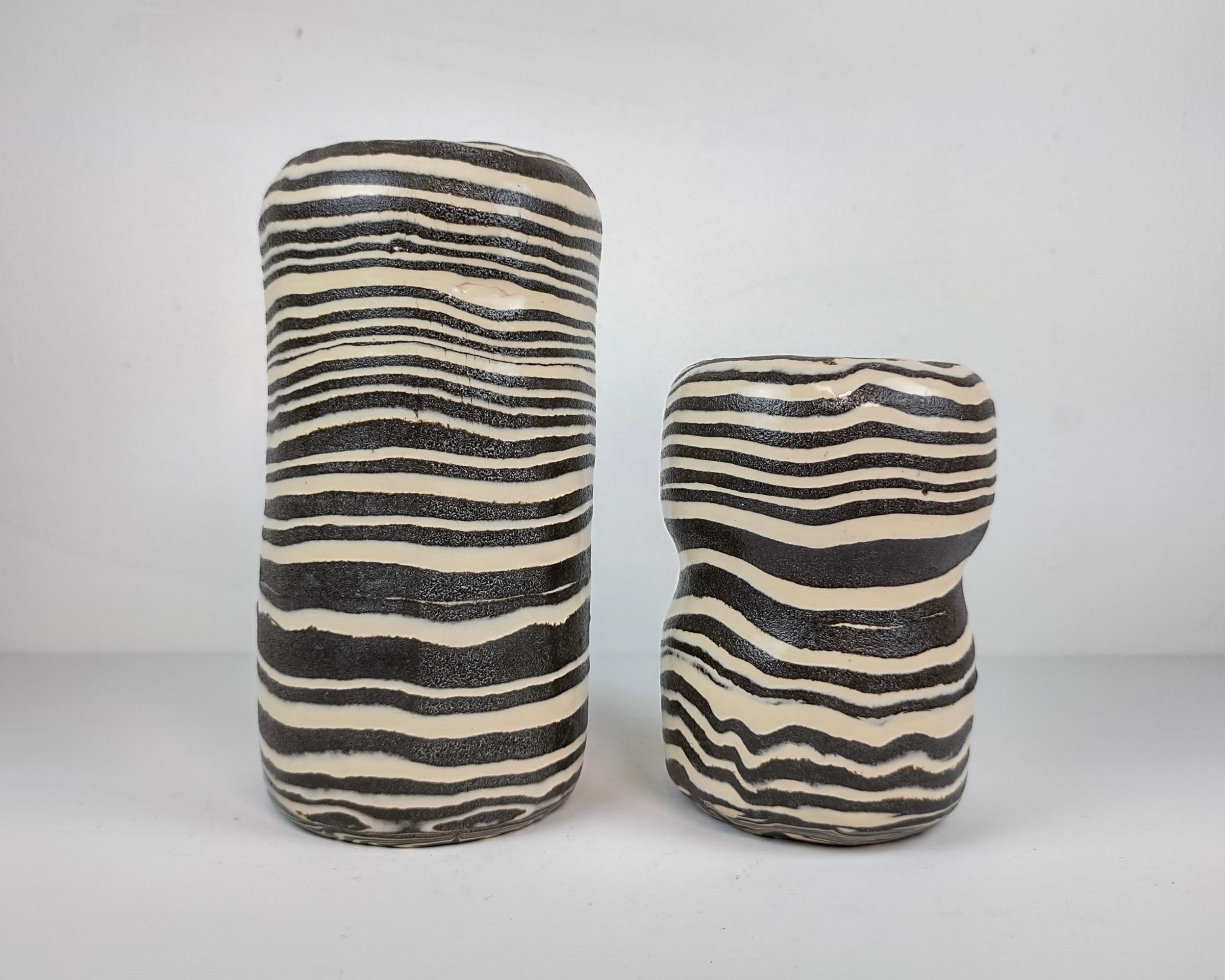 zebra print vases