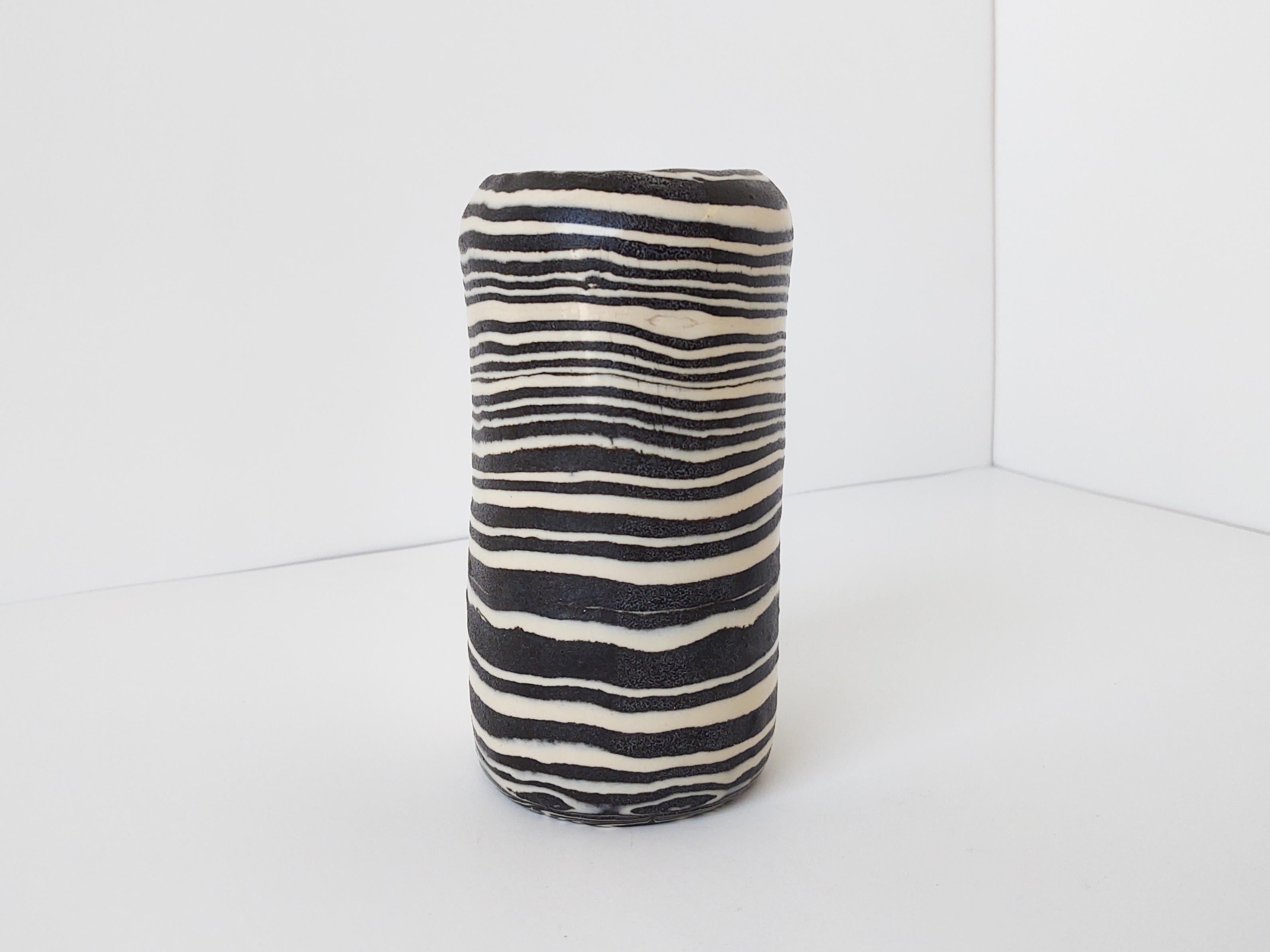 zebra print vase