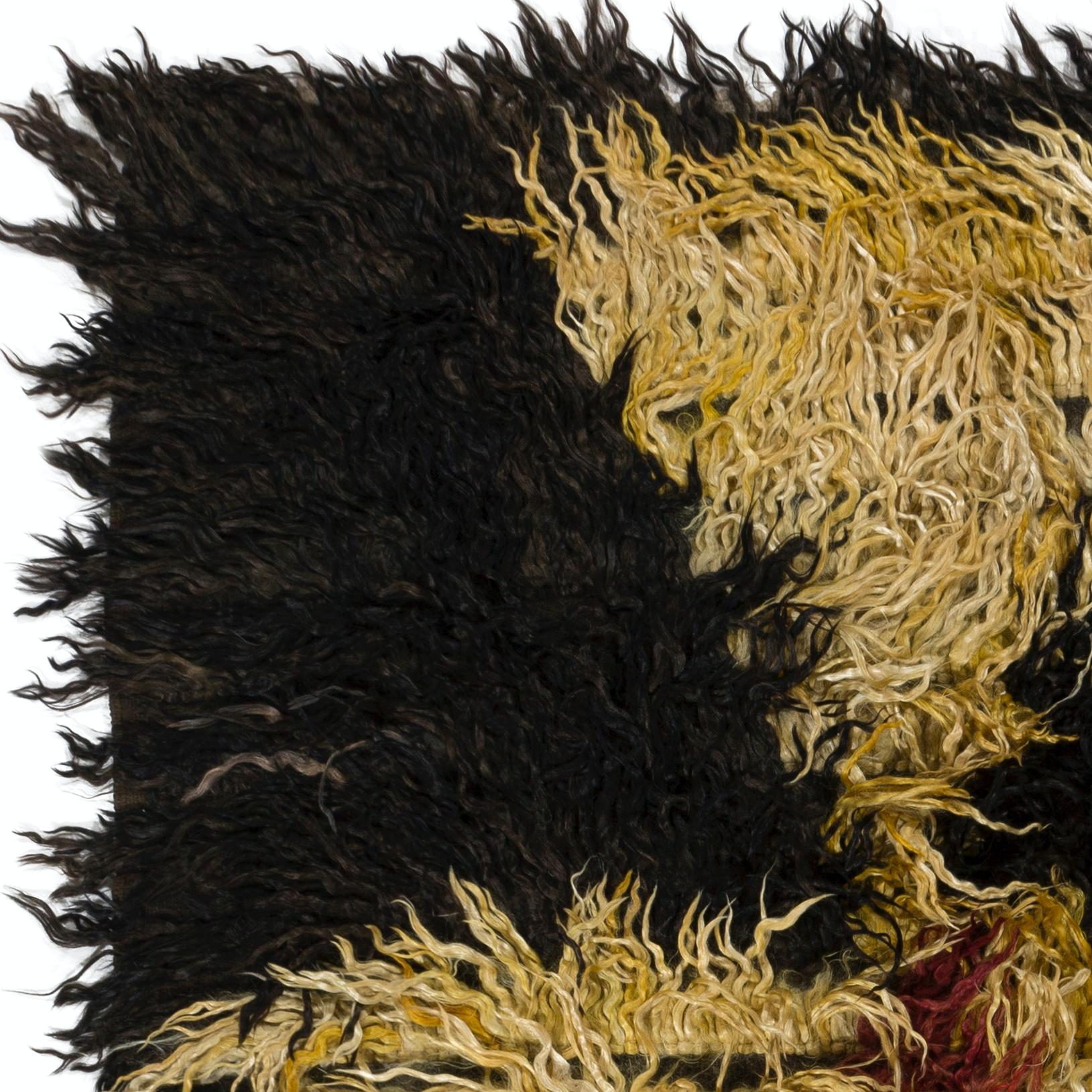 Alfombra Shag Pile hecha a mano. 100% lana de mohair. Alfombra peluda. Opciones personalizadas disponibles Tulu en venta