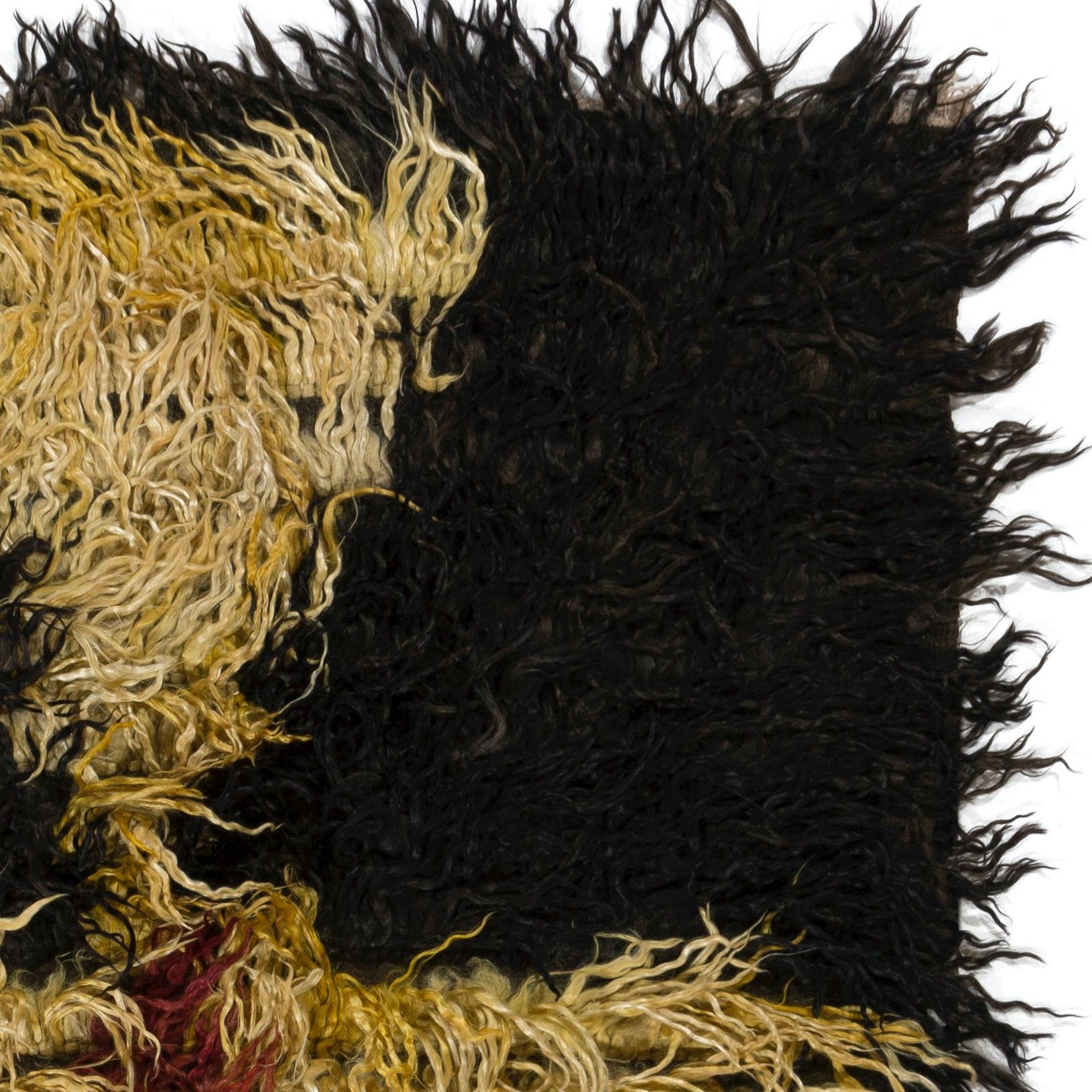 Alfombra Shag Pile hecha a mano. 100% lana de mohair. Alfombra peluda. Opciones personalizadas disponibles Turco en venta