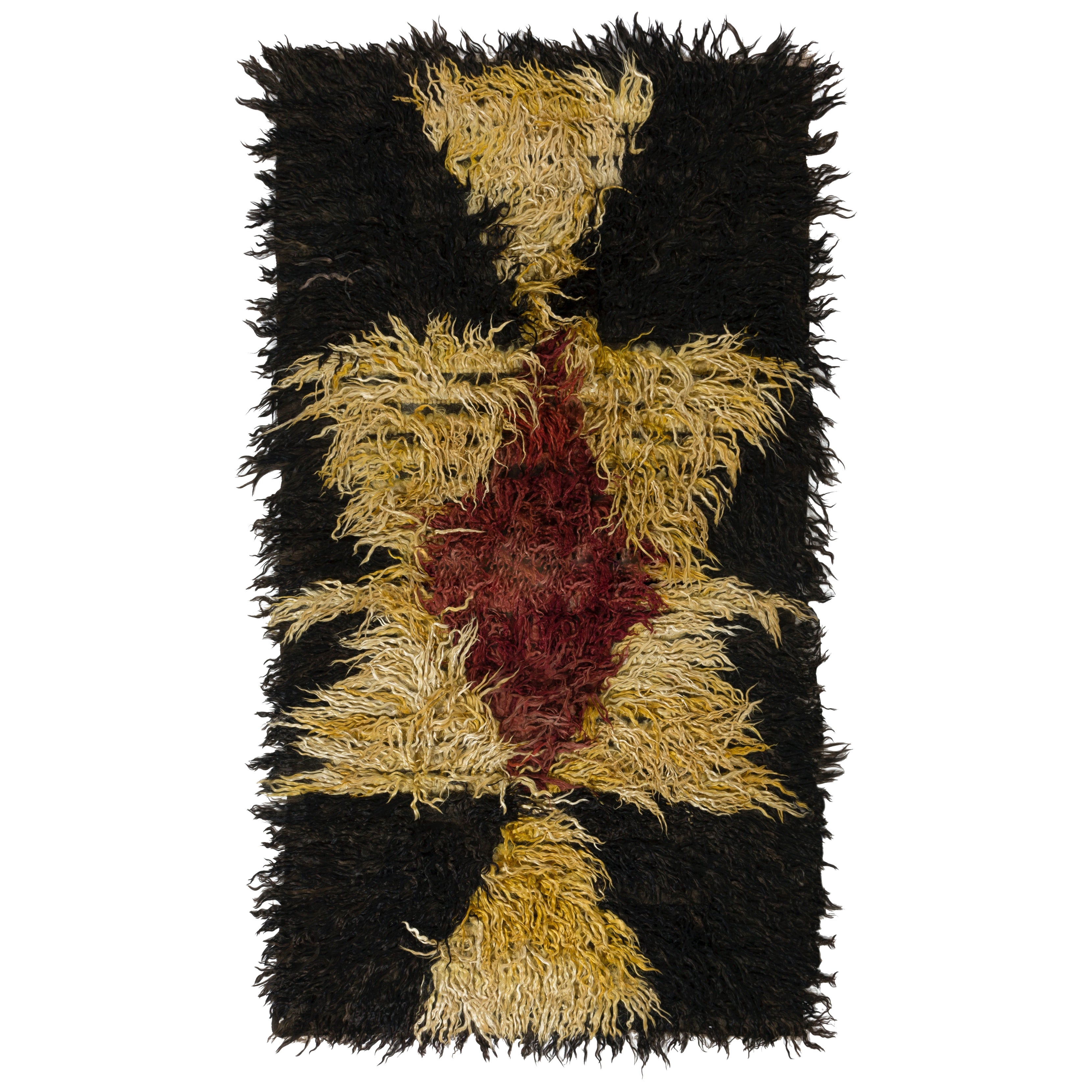 Alfombra Shag Pile hecha a mano. 100% lana de mohair. Alfombra peluda. Opciones personalizadas disponibles en venta