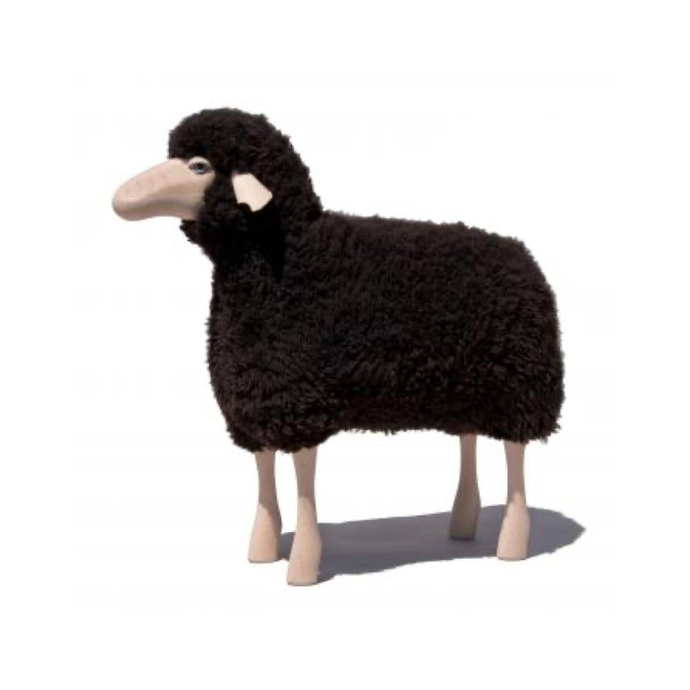 Modern Handmade sheep curly brown fur  by Hans Peter Krafft, Meier Germany. For Sale