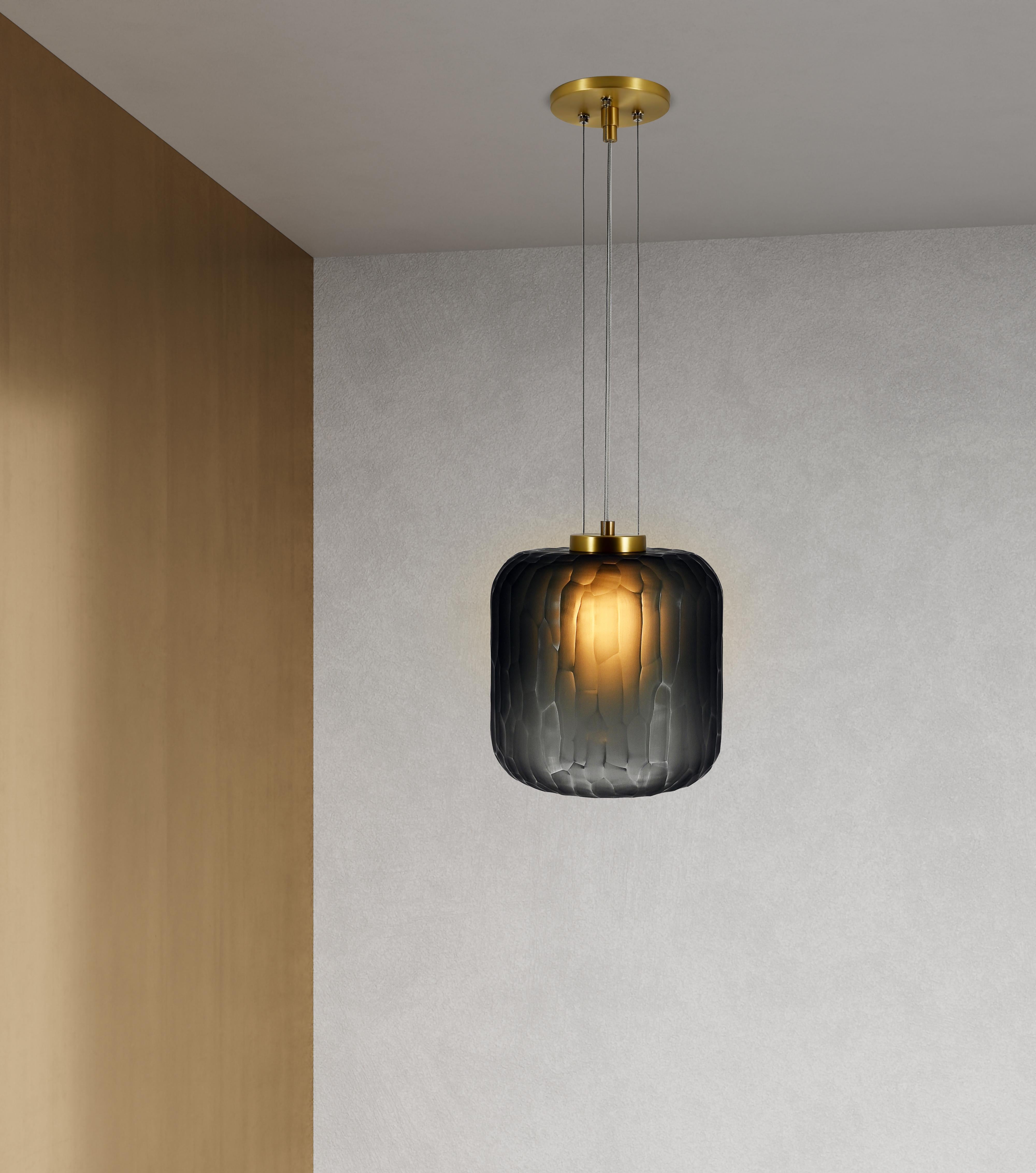 The Shereen Small pendant was designed with the expressive elegance of gemstone jewelry in mind. Bold, rounded contours with frosted, multifaceted surfaces create a remarkably exquisite sculptural piece with a rich, modern touch. Each piece is