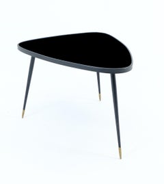 Handmade Side Table Organic Shape Black Iron Outline 5 Color 2 Height Medium Top