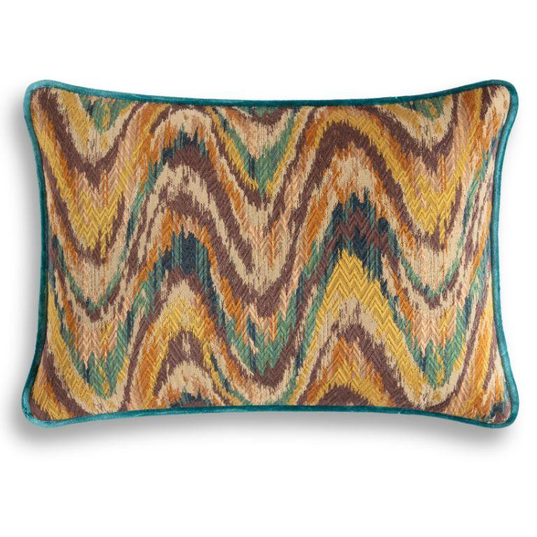 Hand-Crafted Handmade silk velvet pillow by Beaumont & Fletcher For Sale