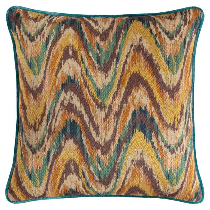 Handmade silk velvet pillow by Beaumont & Fletcher For Sale