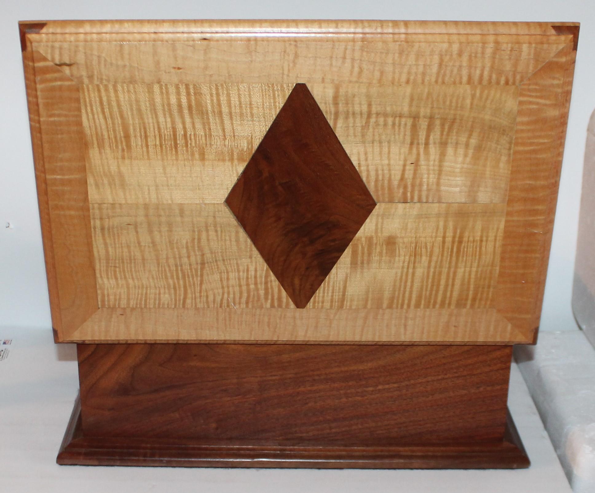 Handgefertigte Silberkommode mit Schublade (Holz) im Angebot