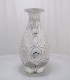 Handmade Silver Flower Vase with Polished Bubble Design by Brandimarte 1900