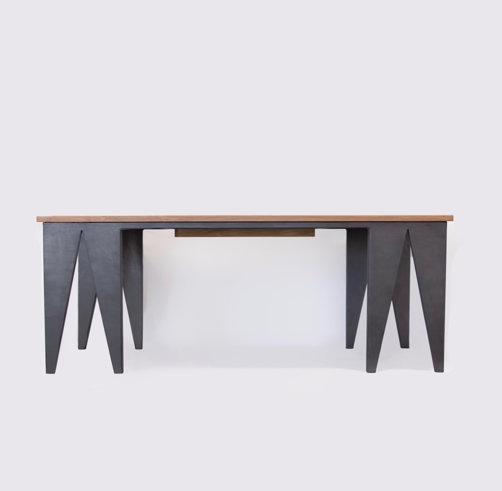 Post-Modern Handmade Small Chanfrein Desk by Hartis