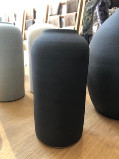 Handmade Small Classic Ceramic Vase in Black (for Nicole)