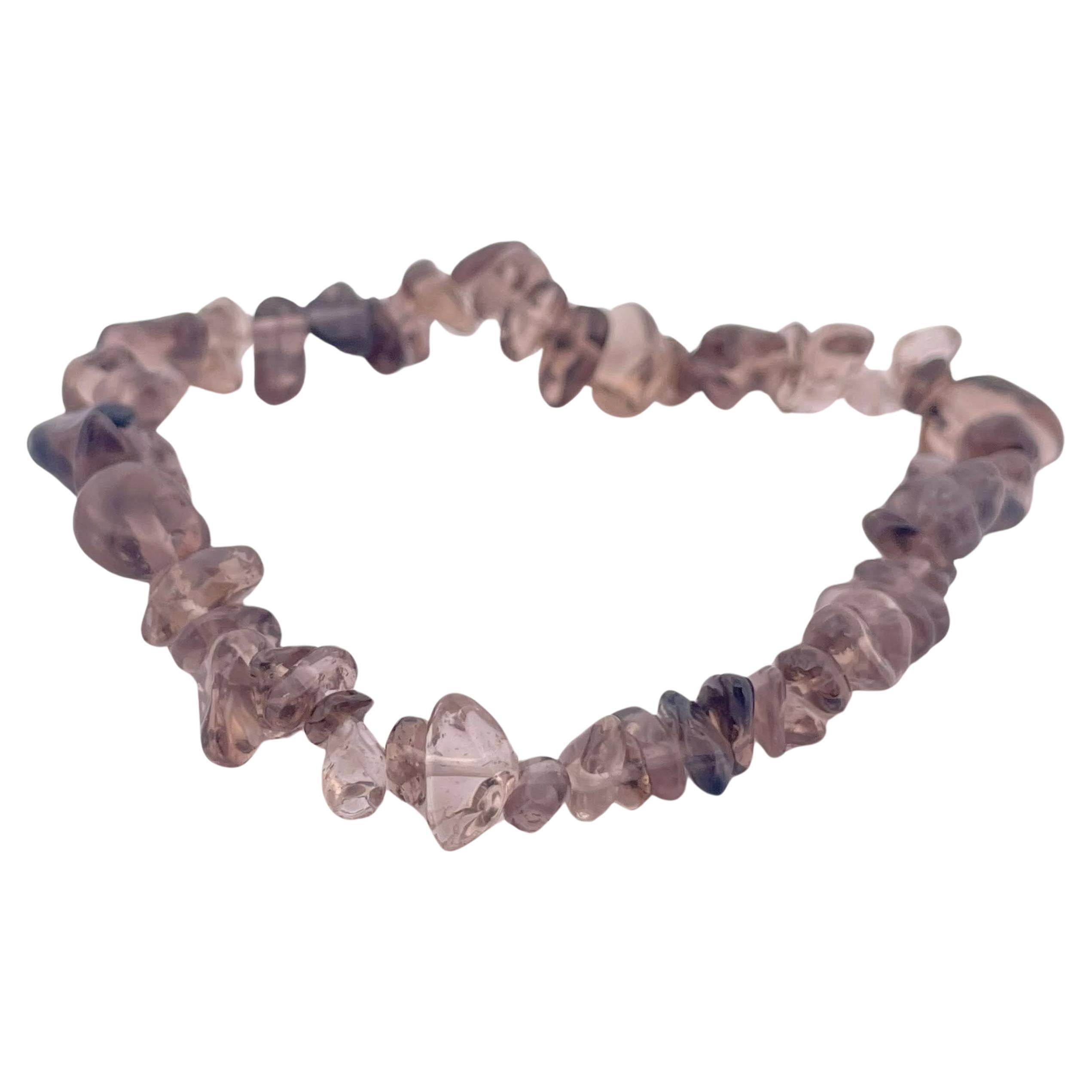 Handgefertigtes Rauchquarz Stone Beaded Free Size Armband aus Pakistan