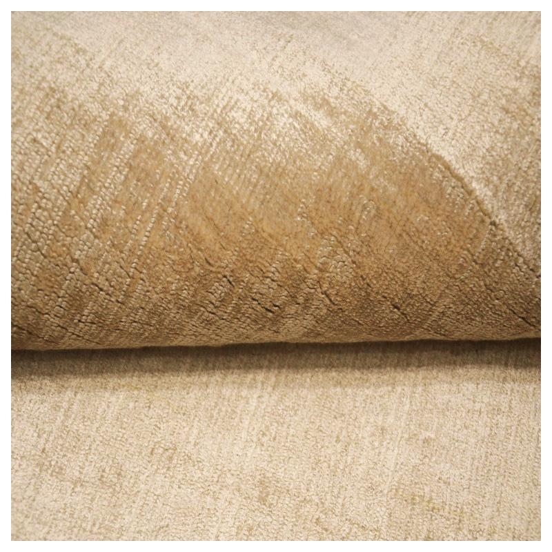 Contemporary Handmade Smooth Beige Color in Silk Rug For Sale