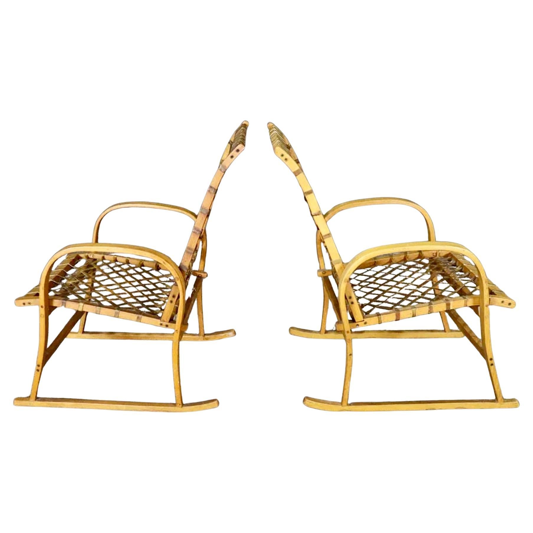 Fauteuils raquettes faits main