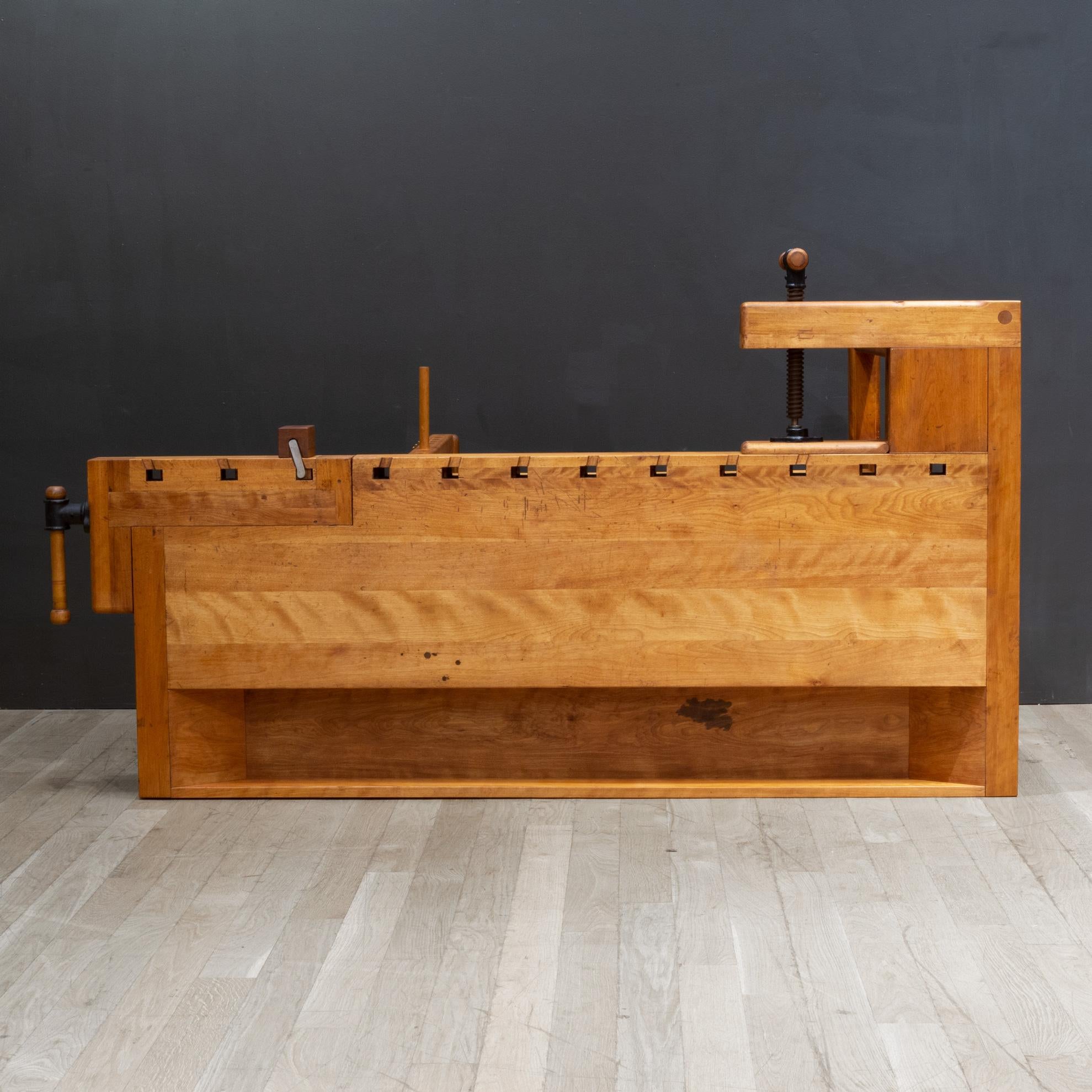 Handmade Solid Maple Carpenter's Workbench c.1970 For Sale 5