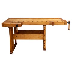 Handmade Solid Maple Carpenter's Workbench c.1970