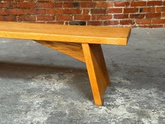 Handmade Solid Oak Modernist Bench