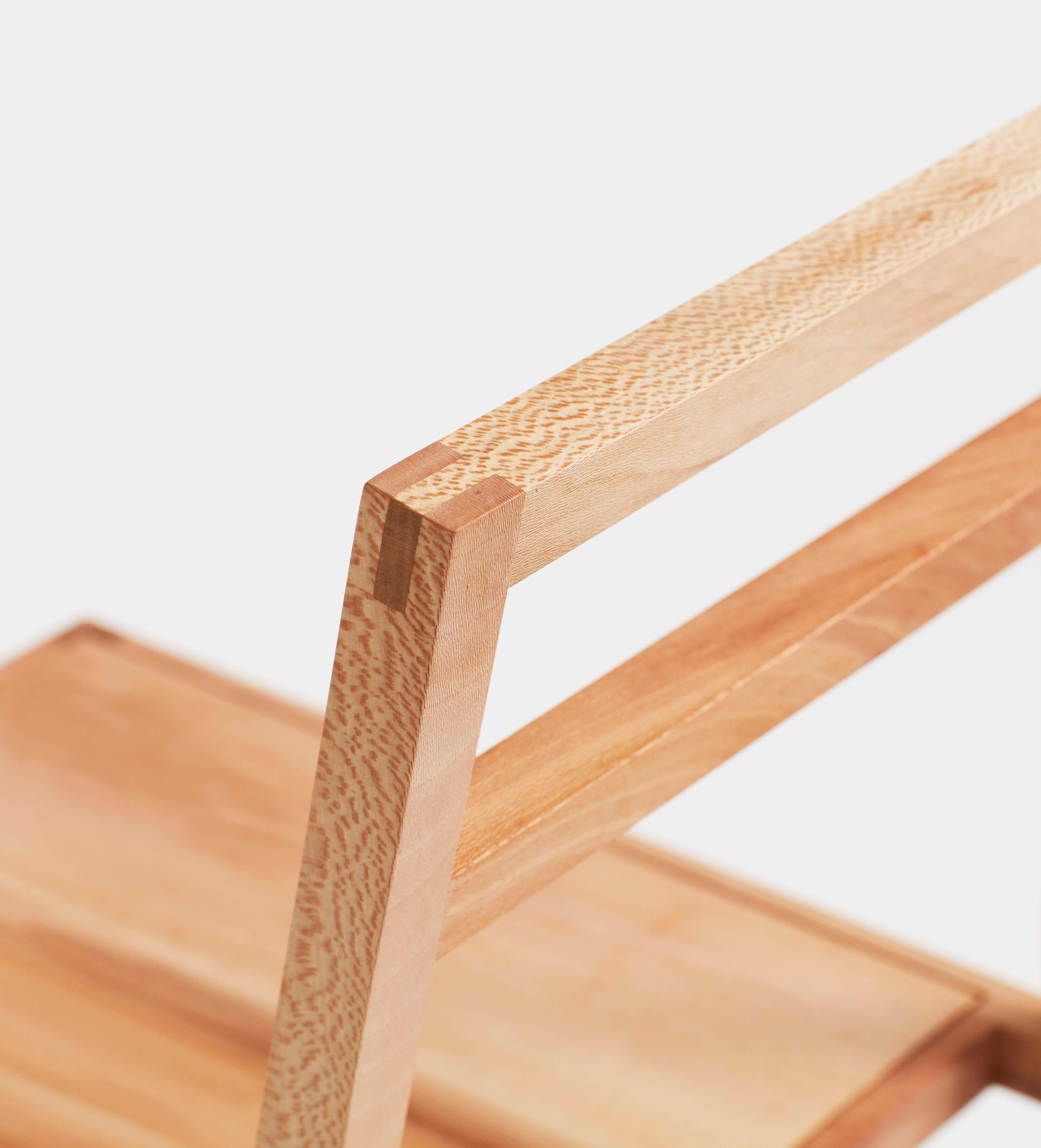 Organic Modernity Dining Chair, Solid Wood, London Plane, Handmade by Loose Fit, UK en vente 3