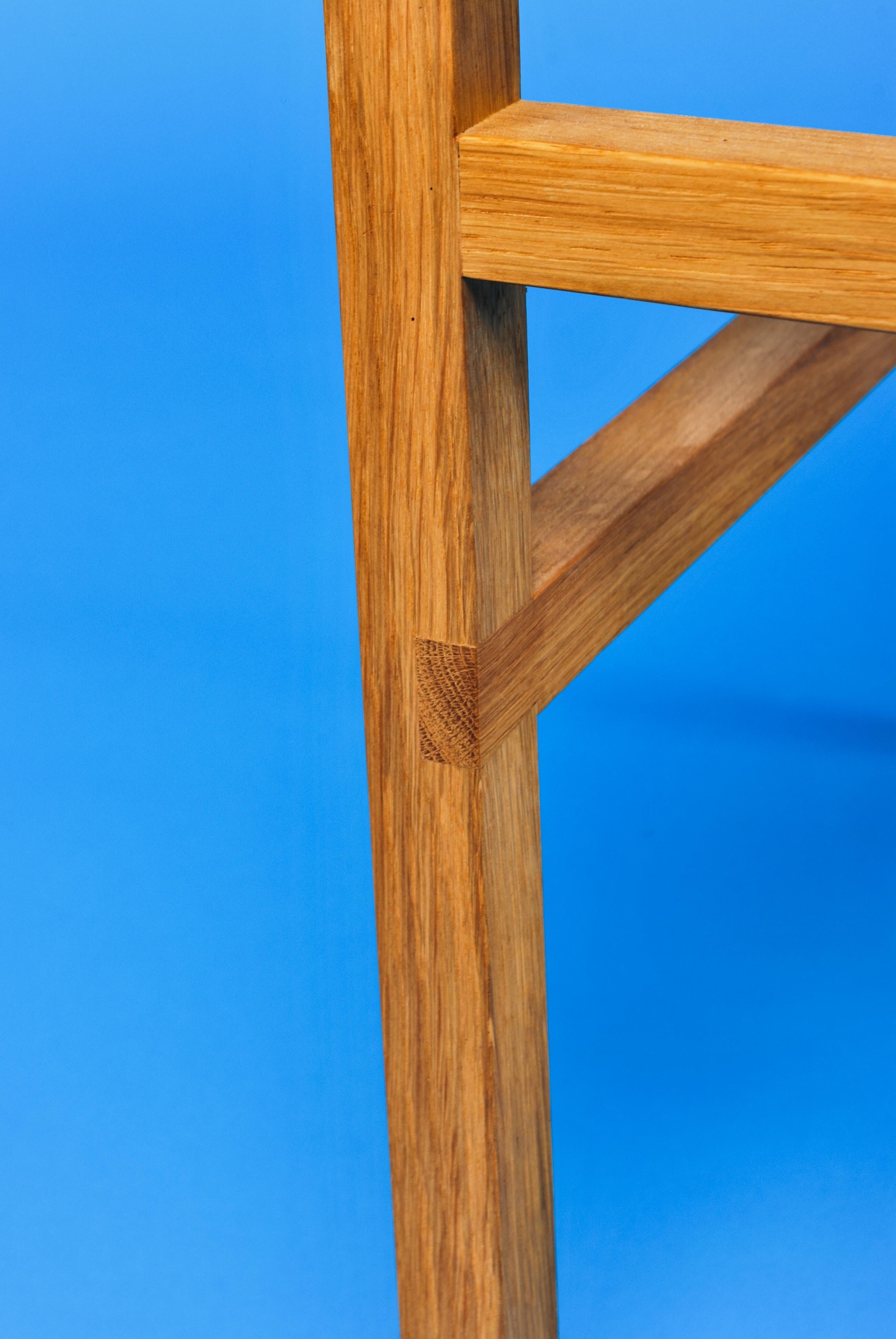 British Organic Modern Dining Chair, Solid Oak, Wood, Handmade, Creator Loose Fit, UK For Sale