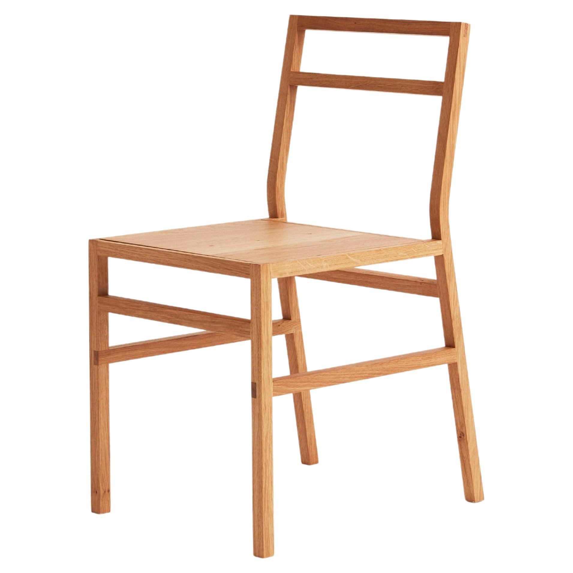 Organic Modern Dining Chair, Solid Oak, Wood, Handmade, Creator Loose Fit, UK
