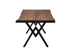 Table de salle à manger Live Edge - Table en bois faite à la main - Noyer noir Bois naturel
