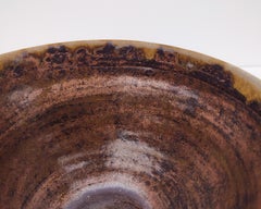 Handmade Spiral Blue Agateware Ceramic Bowl by Fizzy Ceramics