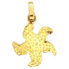 Handmade Starfish Pendant in 18 Karat Gold