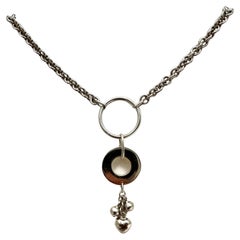 Fait à la main en argent sterling .925 ~ 6mm Rolo Link Dangle 16.5" Toggle Necklace Chain