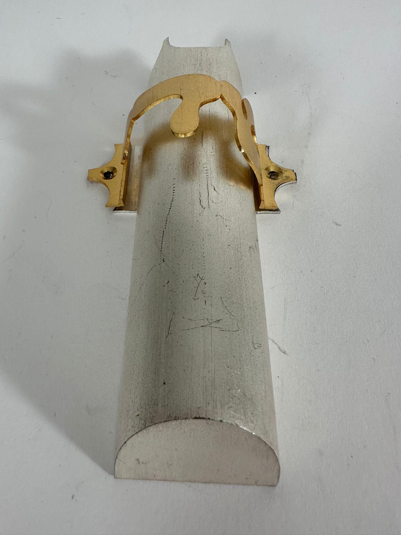 Hand-Crafted Handmade Sterling Silver and Gold-Plated Mezuzah Case  Carmel Shabi  Jerusalem For Sale