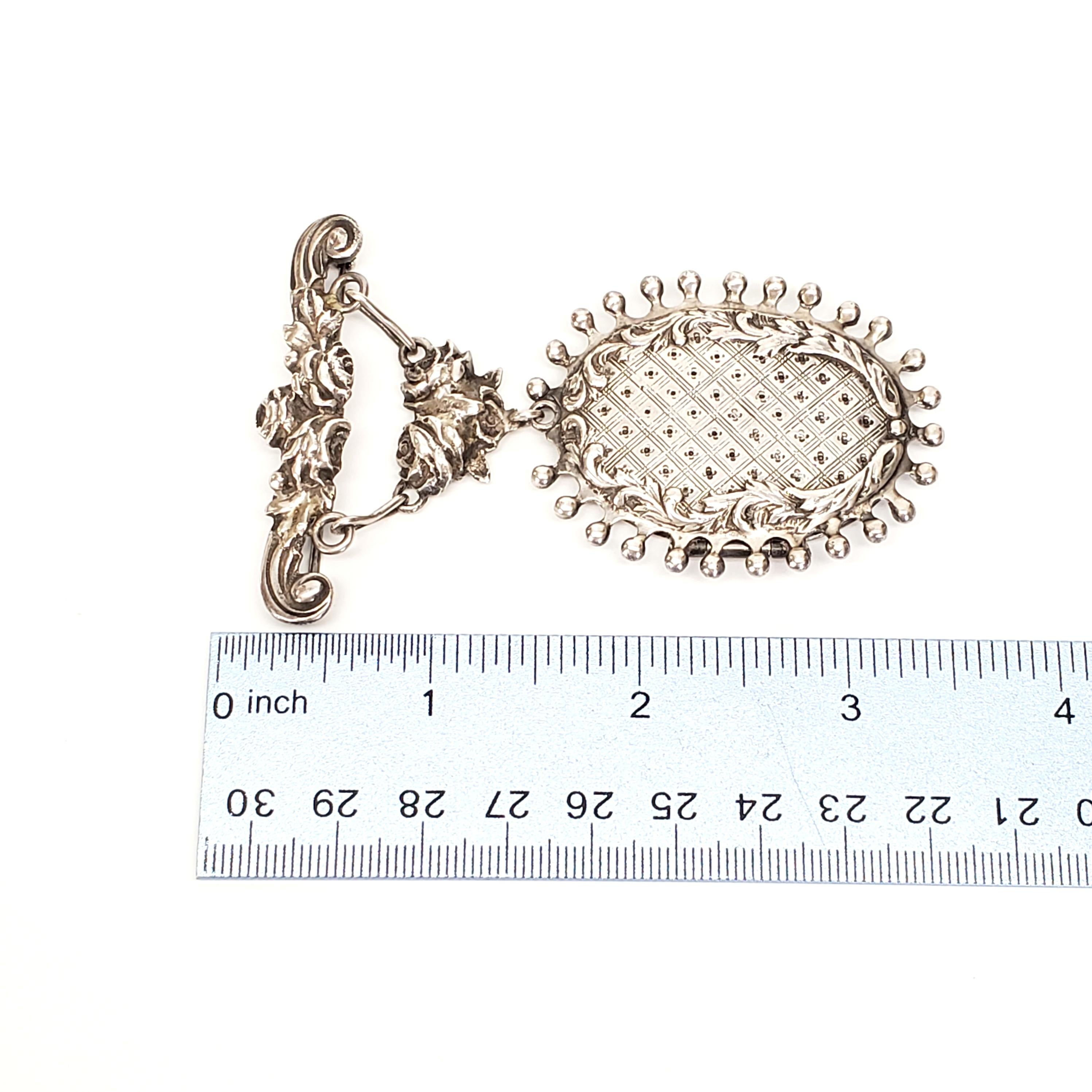 Handmade Sterling Silver Hanging Locket Pin / Brooch 1